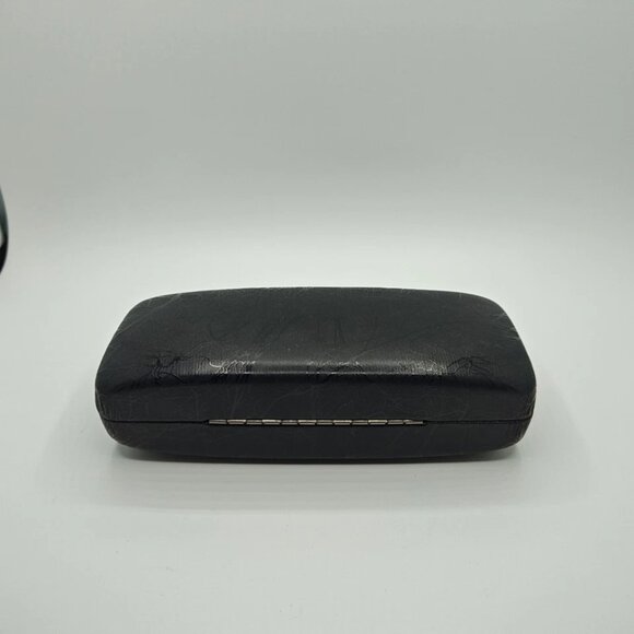Clam Shell Black Wood Look Eyeglasses Glasses Hard Case Good Condition C8 - Picture 2 of 3
